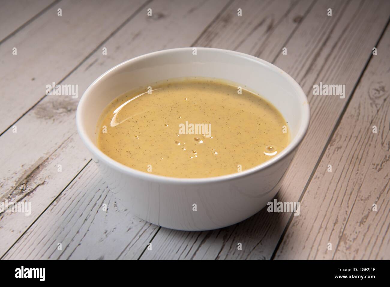 Recipe for custard, pastry base to accompany your desserts Stock Photo
