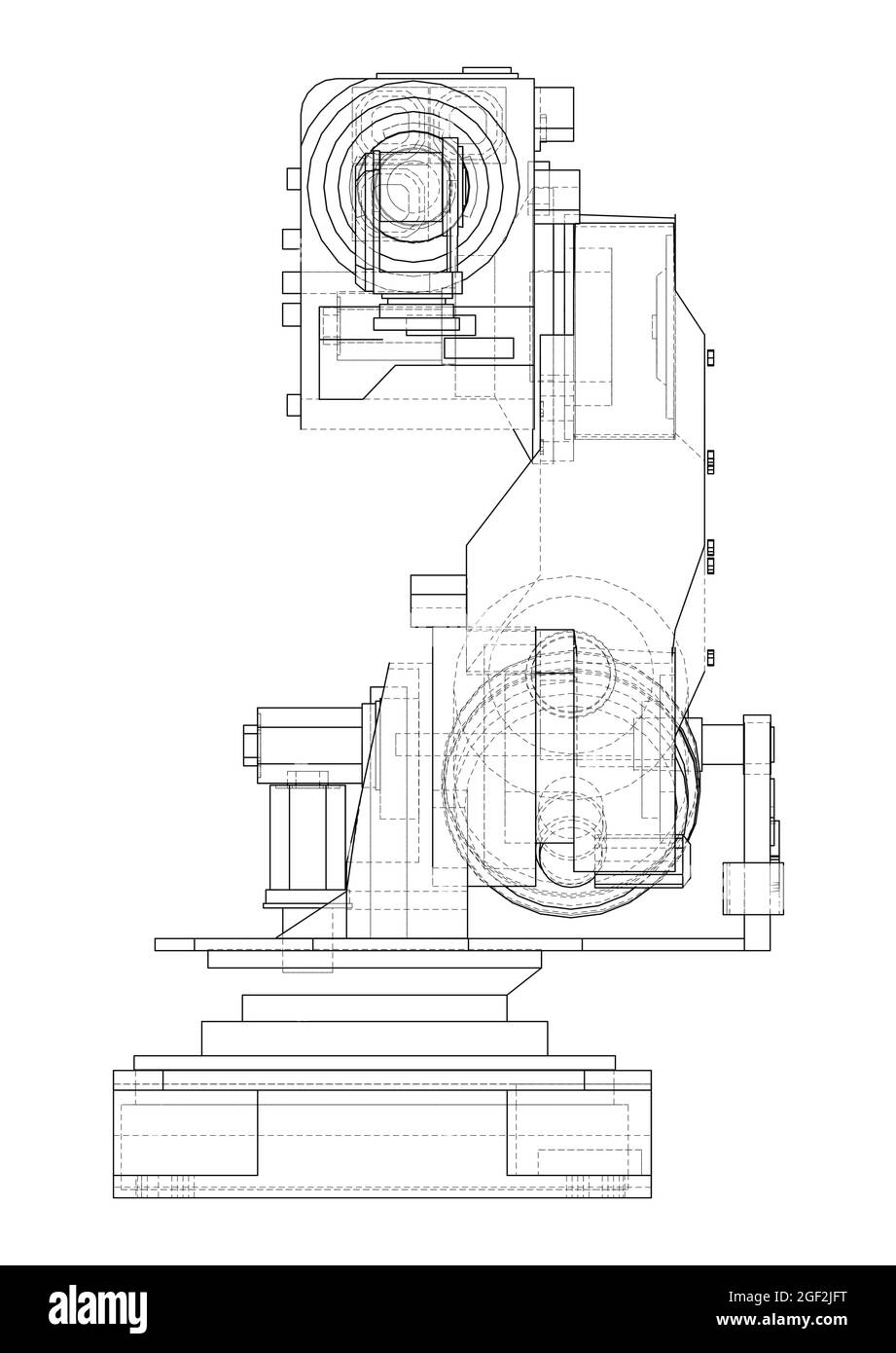 Industrial Robotic Arm. Vector Stock Vector