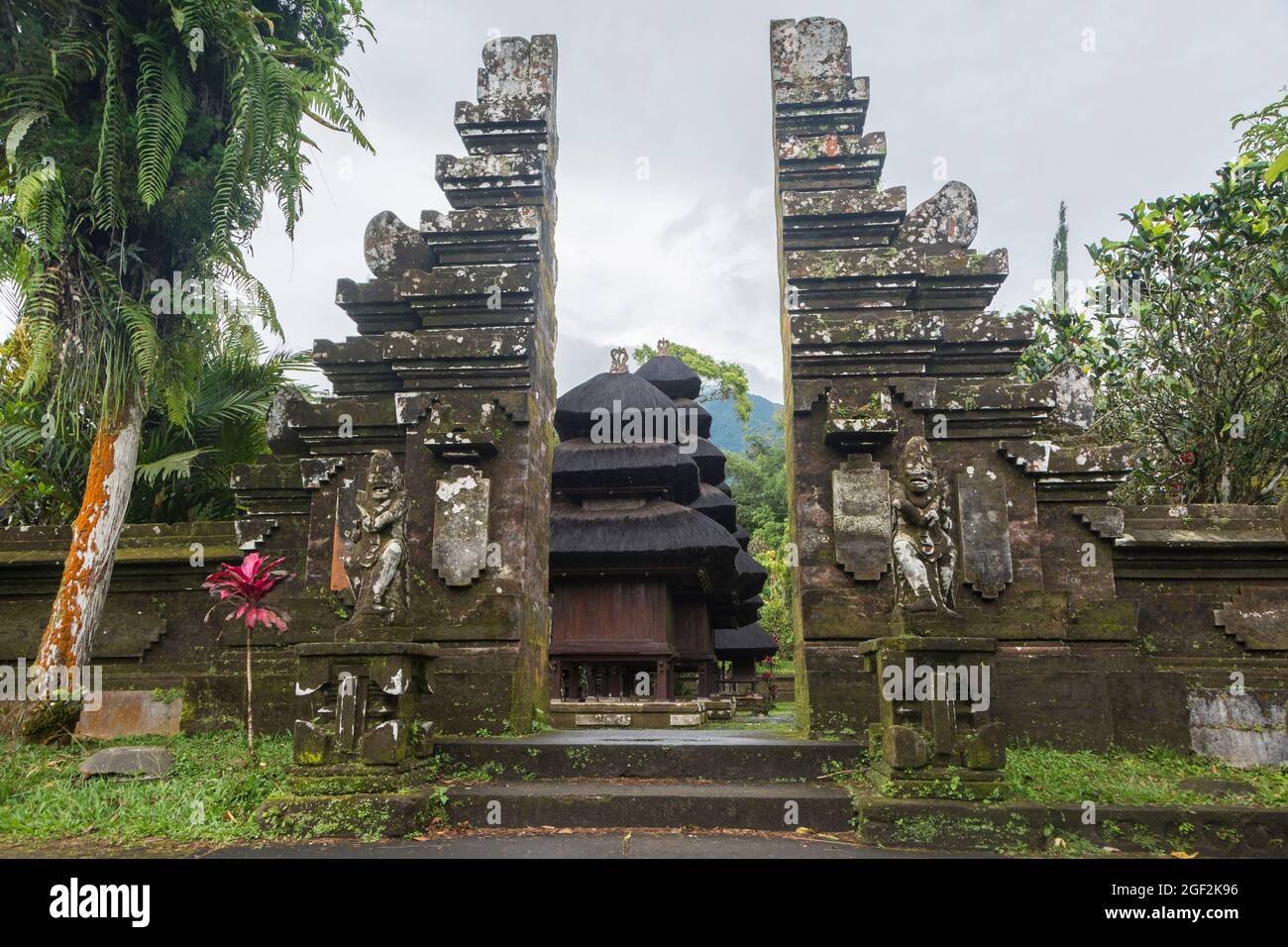 The Candi bentar, or split gateway of the sacred Batukaru temple in Tabanan, Bali, Indonesia Stock Photo