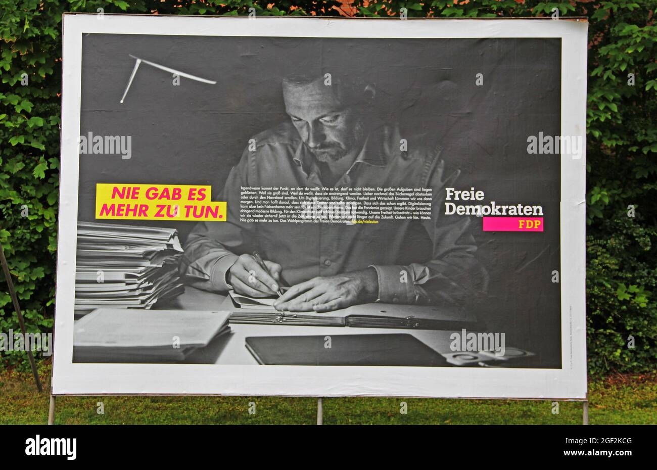 Election Poster Of The FDP For The Federal Election In 2021 Stock Photo