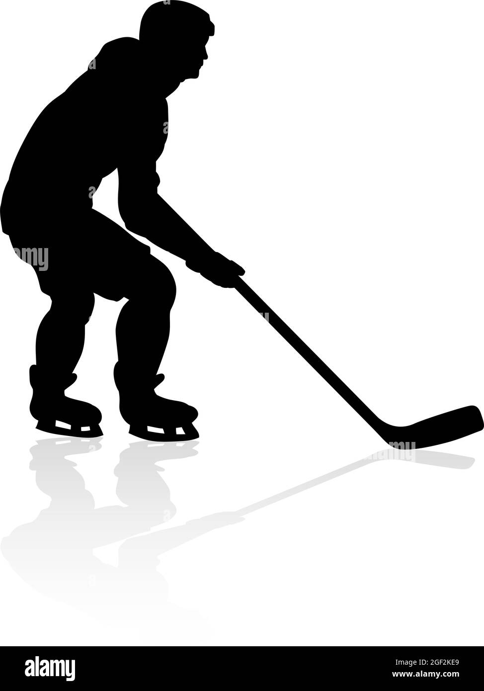 Ice Hockey Player Silhouette Stock Vector Image & Art Alamy