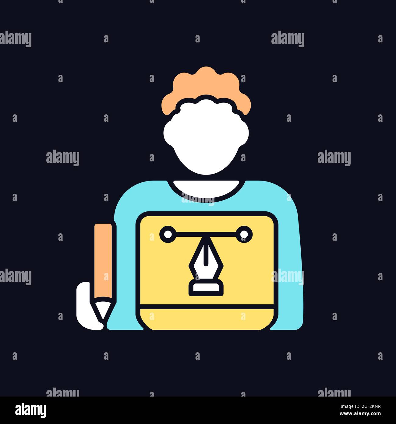 Graphic designer RGB color icon for dark theme Stock Vector Image & Art ...