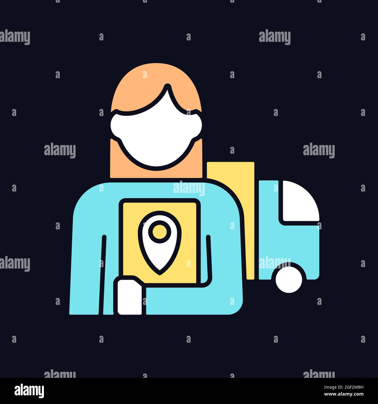 Logistician RGB color icon for dark theme Stock Vector Image & Art - Alamy
