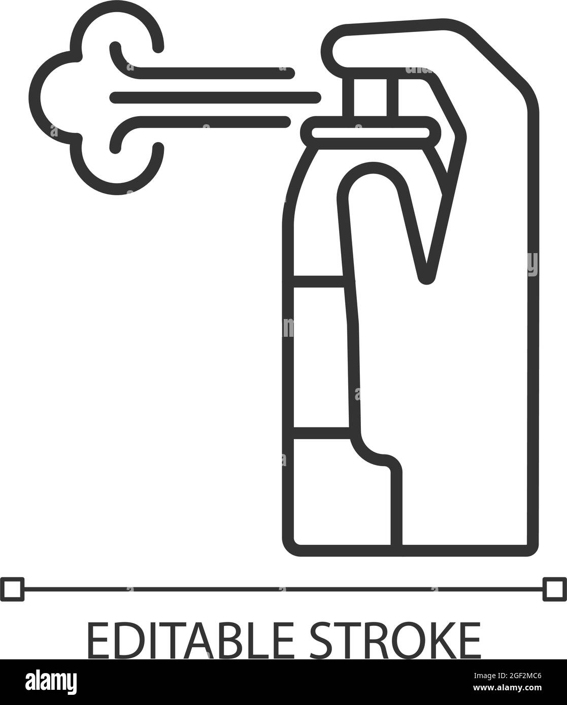 Compressed air for cleaning linear manual label icon Stock Vector Image