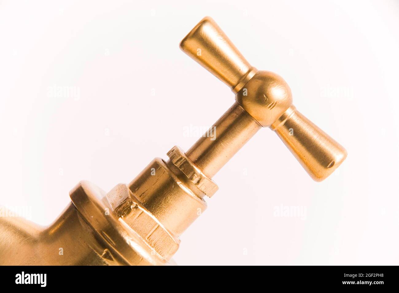 water tap made of brass Stock Photo Alamy
