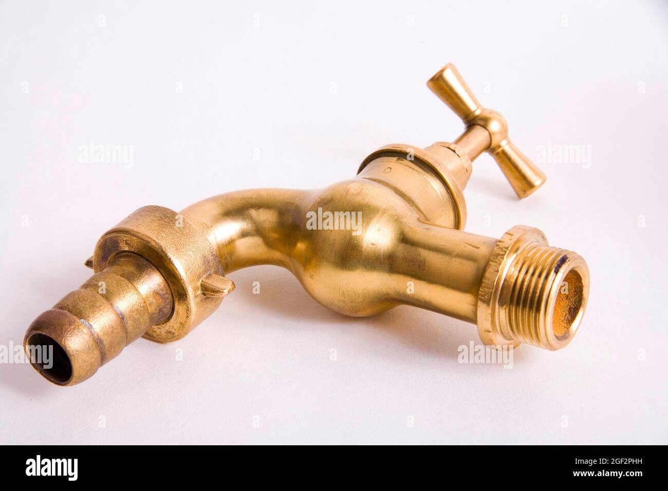 water tap made of brass Stock Photo Alamy