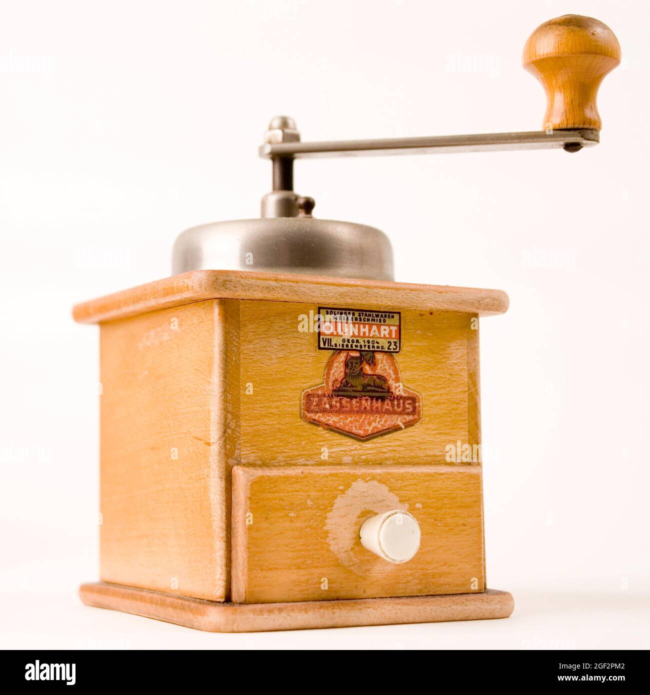 oldfashioned manual coffee mill Stock Photo Alamy