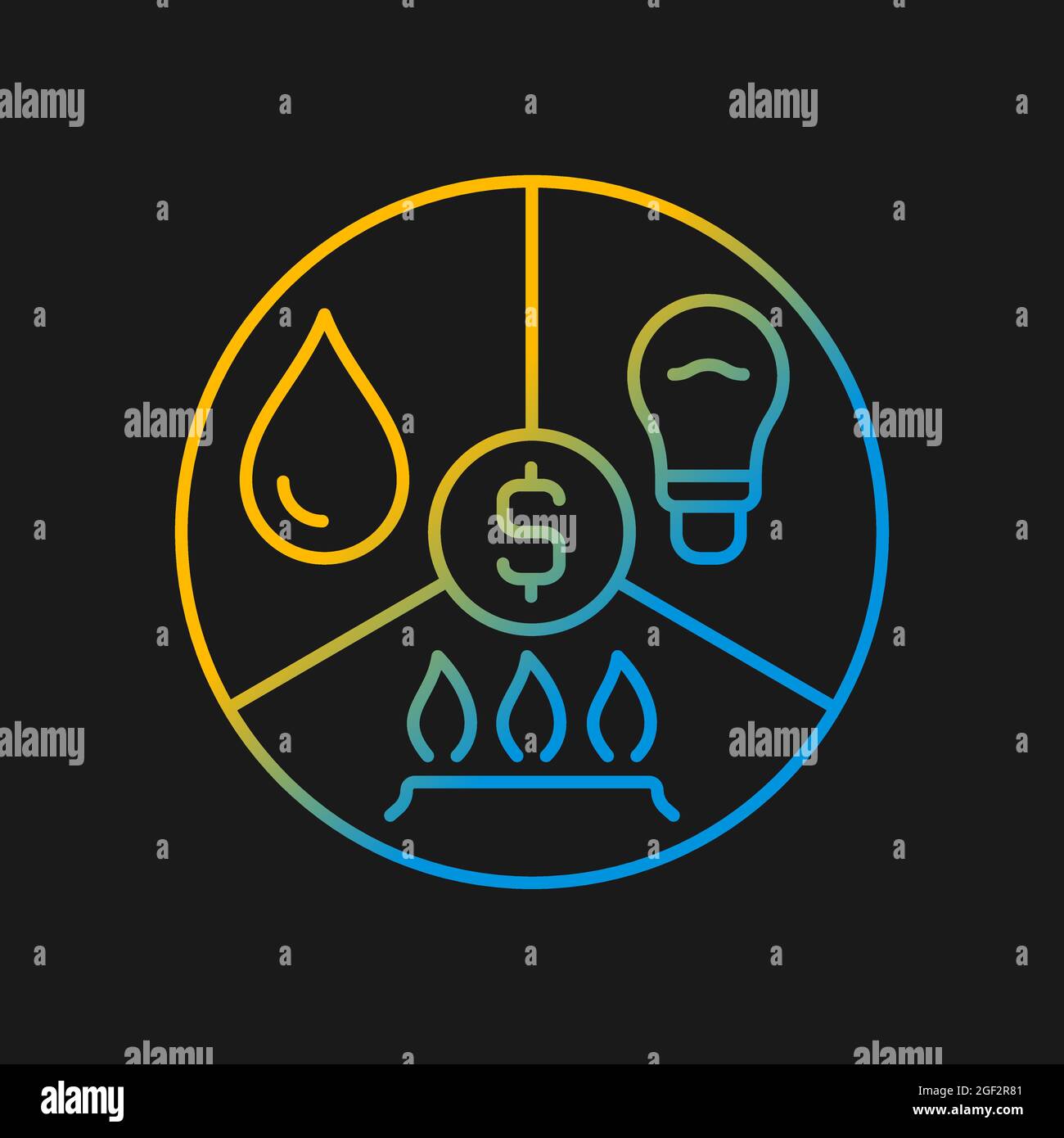 Paying bills gradient vector icon for dark theme Stock Vector