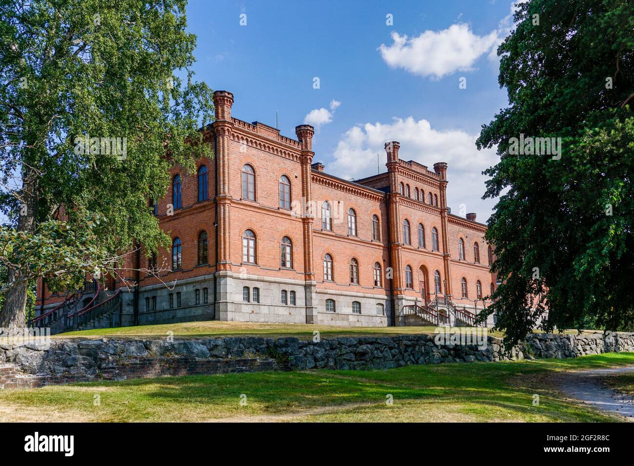 Vaasa, Finland: 28 July, 2021: view of the Vaasa Court of Appeals red brick building Stock Photo