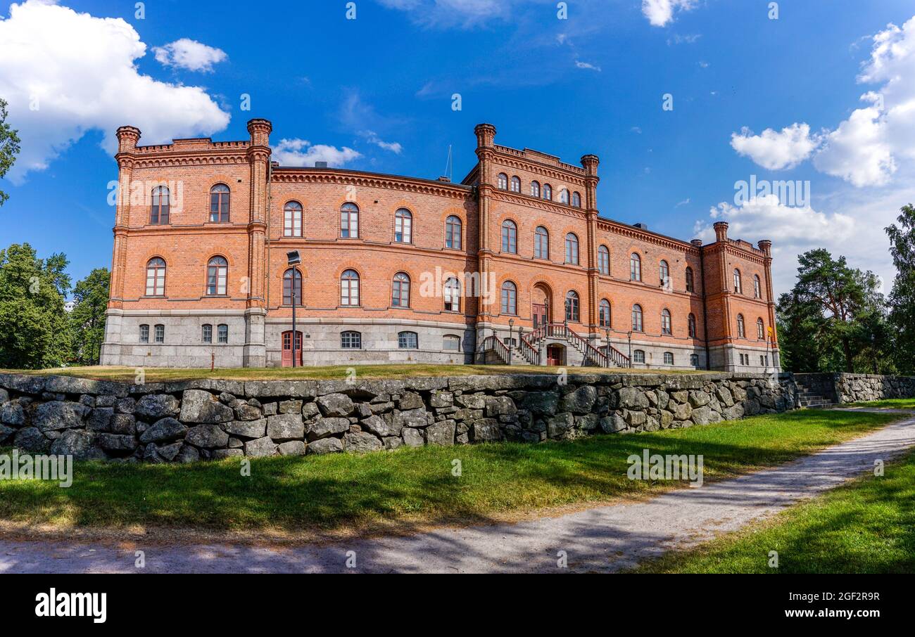 Vaasa, Finland: 28 July, 2021: view of the Vaasa Court of Appeals red brick building Stock Photo