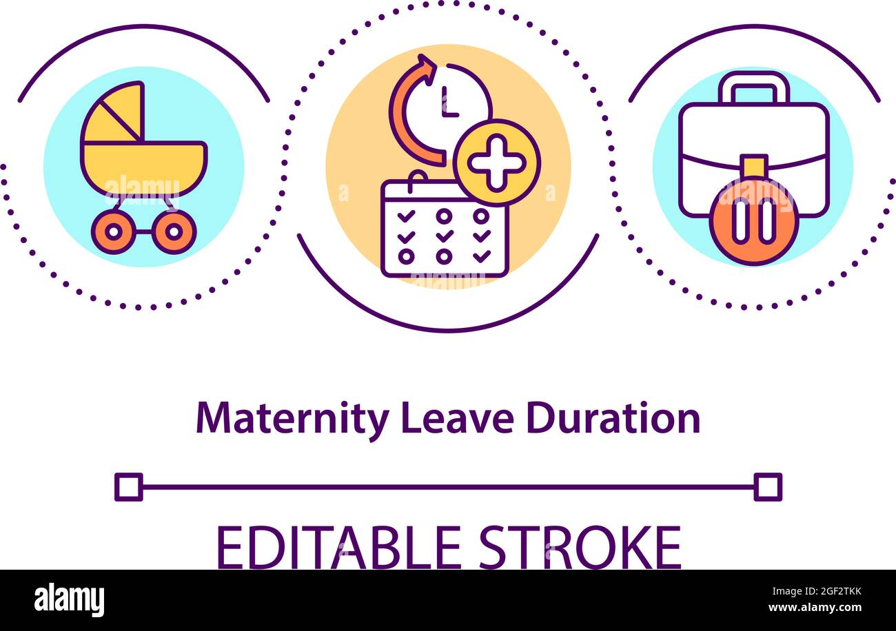 Maternity leave duration concept icon Stock Vector Image & Art Alamy