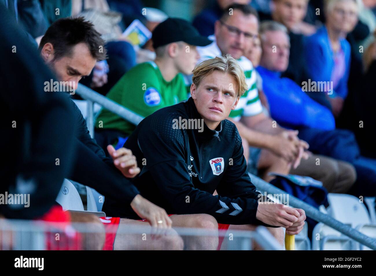 Denmark. 22nd Aug, 2021. Soren Tengstedt of Aarhus GF starts on