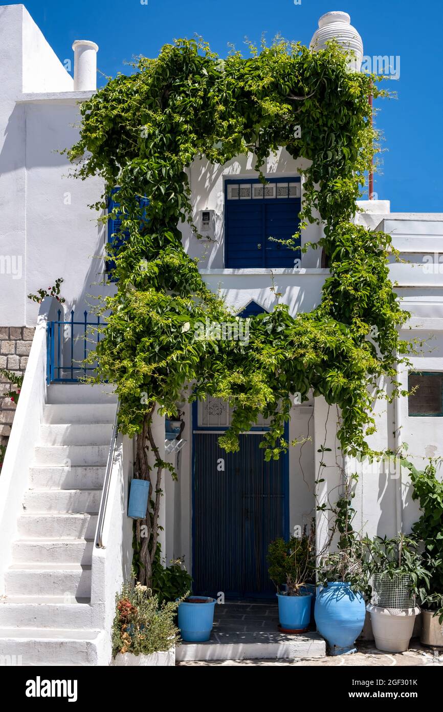 Kimolos island Chora village Cyclades destination Greece. Traditional
