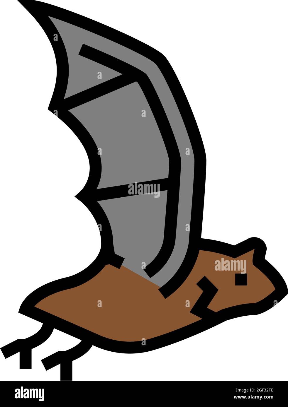 bat halloween color icon vector illustration Stock Vector Image & Art ...