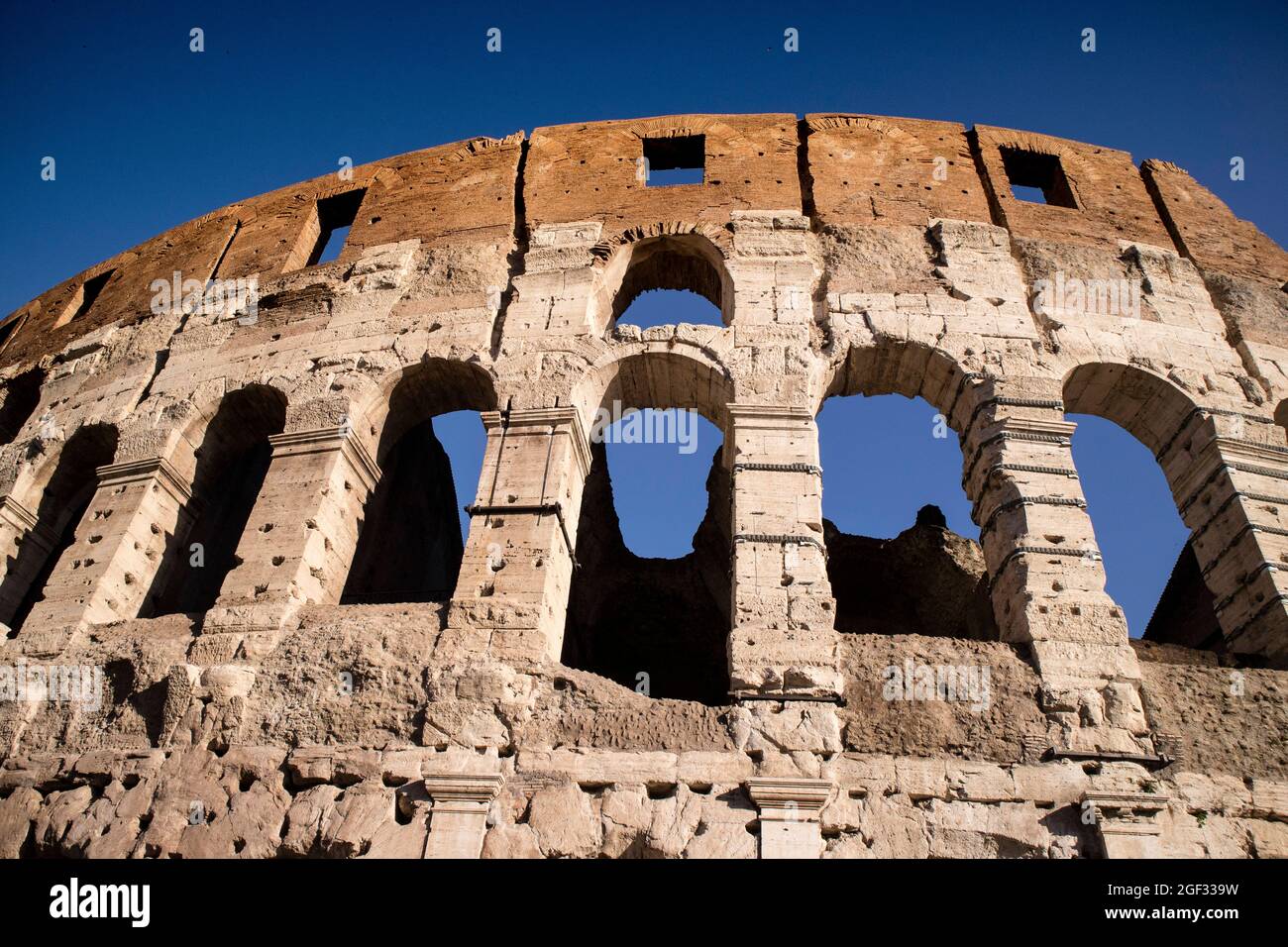 View of the architectural and architectural details of the Colosseum ...