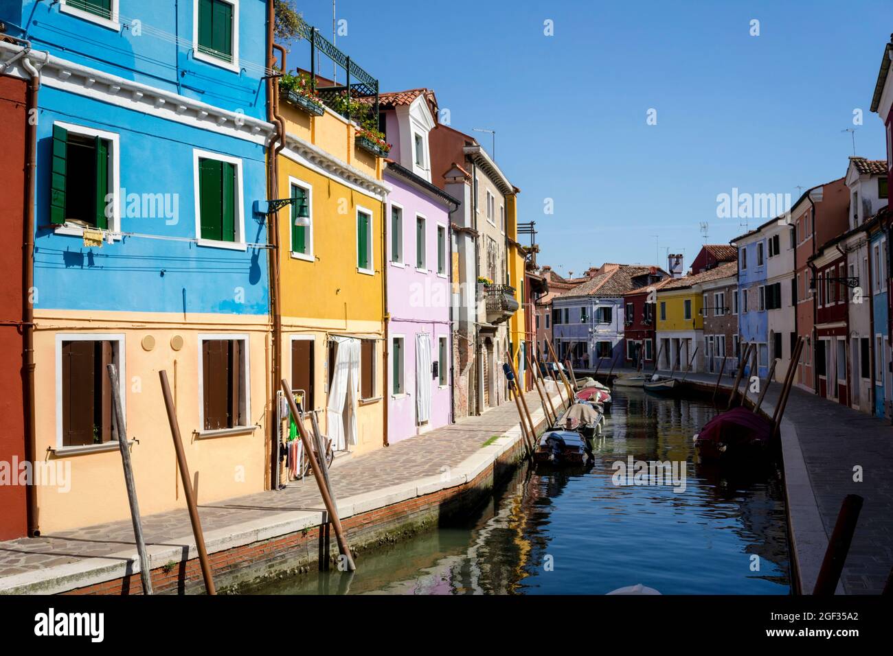Giudecca canal in Burano island in Venice/Italy Stock Photo