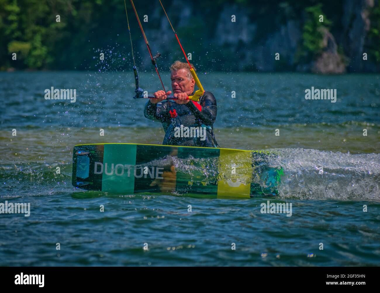 EBENSEE, AUSTRIA Apr 29, 2020 Kite am Traunsee im Salzkammergut