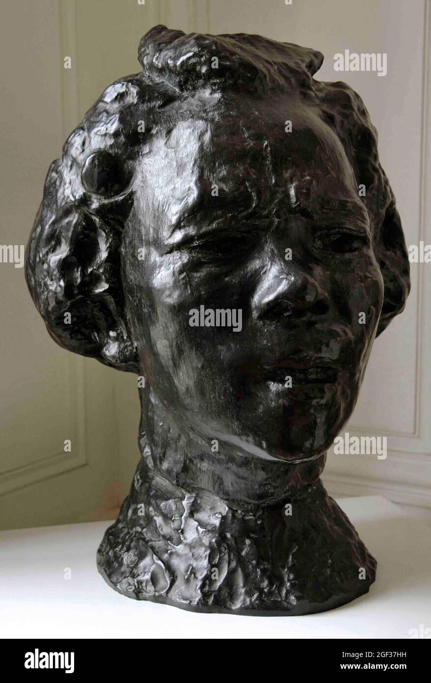 Auguste Rodin (1840-1917). French sculptor. Hanako (1868-1945). Large D-type mask, 1907. Bronze. Susse foundry. Rodin Museum. Paris. France. Stock Photo
