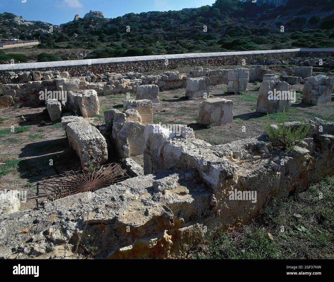 Spain, Balearic Islands, Menorca, Alaior. Paleochristian Basilica of ...