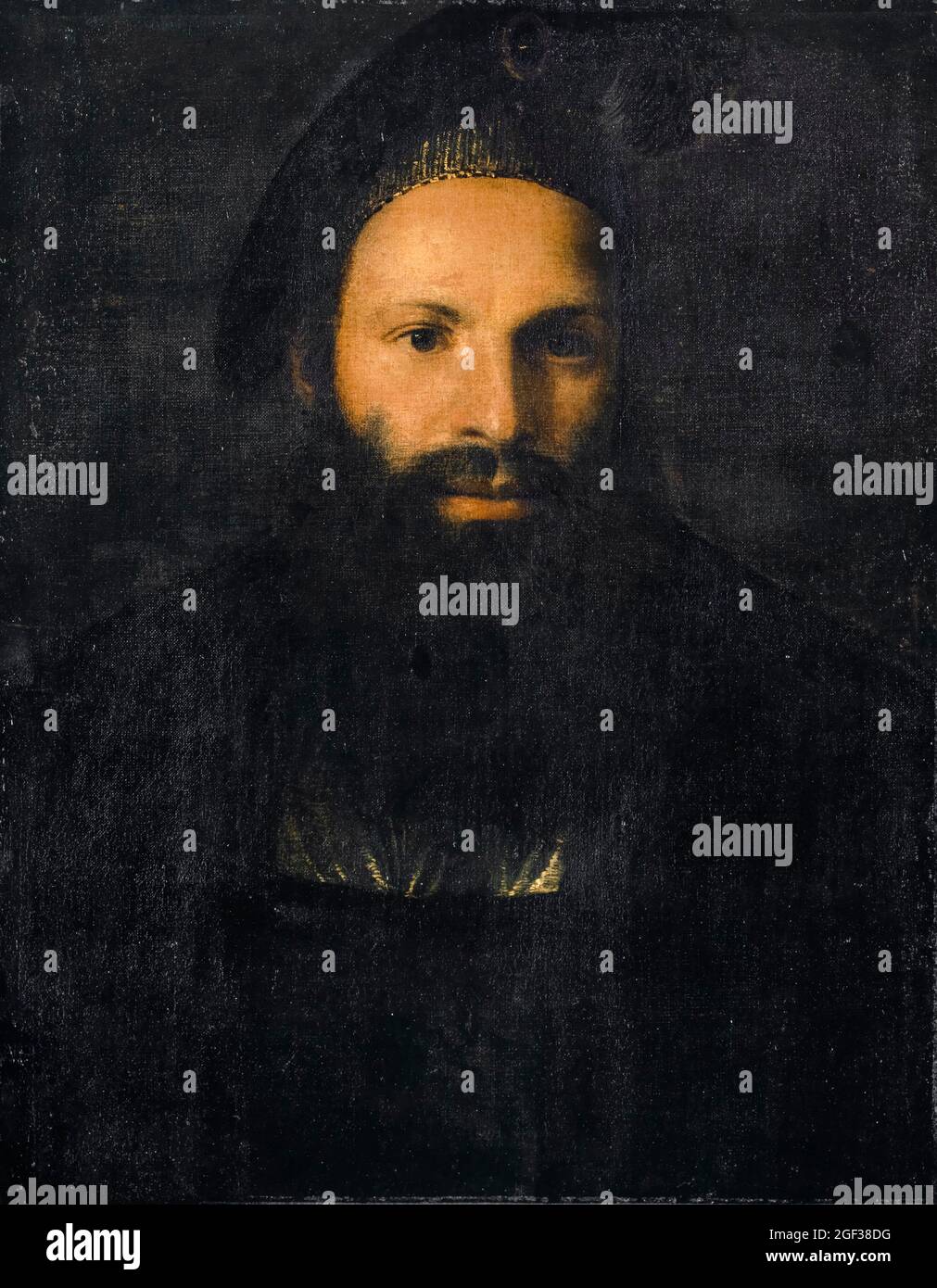 Pietro Aretino (1492-1556), Italian author, poet, playwright and satirist, portrait painting attributed to Titian, circa 1527 Stock Photo
