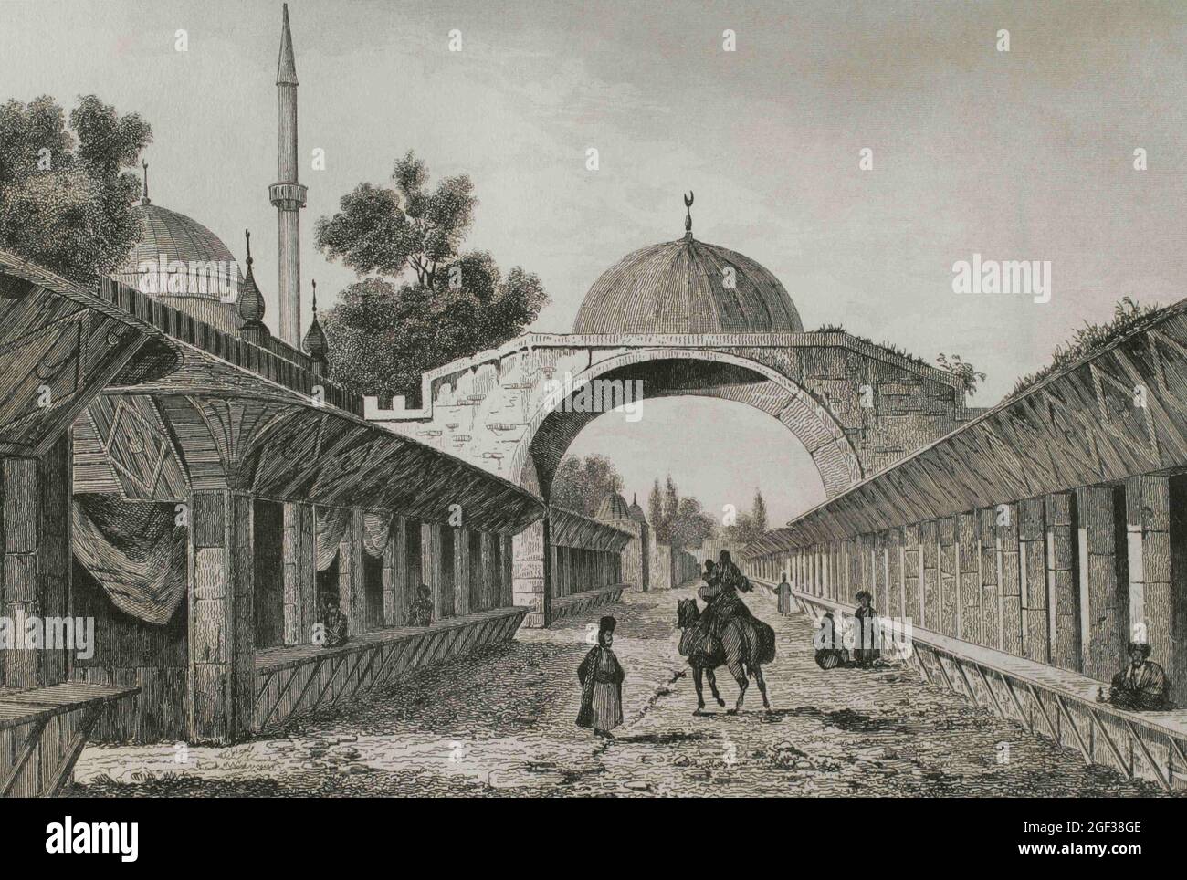 Ottoman Empire period. City of Burgas or Bourgas (today territory of