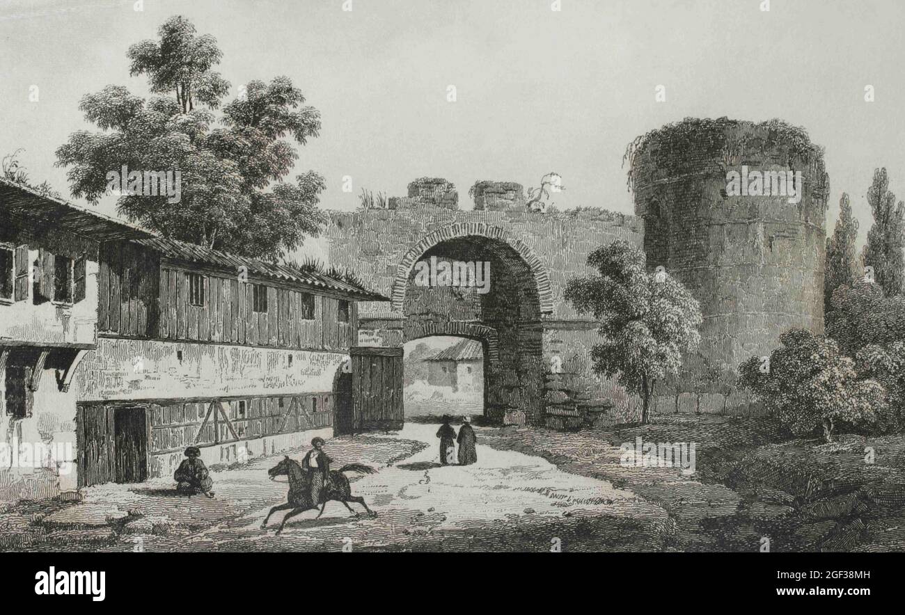 Ottoman Empire. Turkey. Triumphal gate of the ancient town of ...