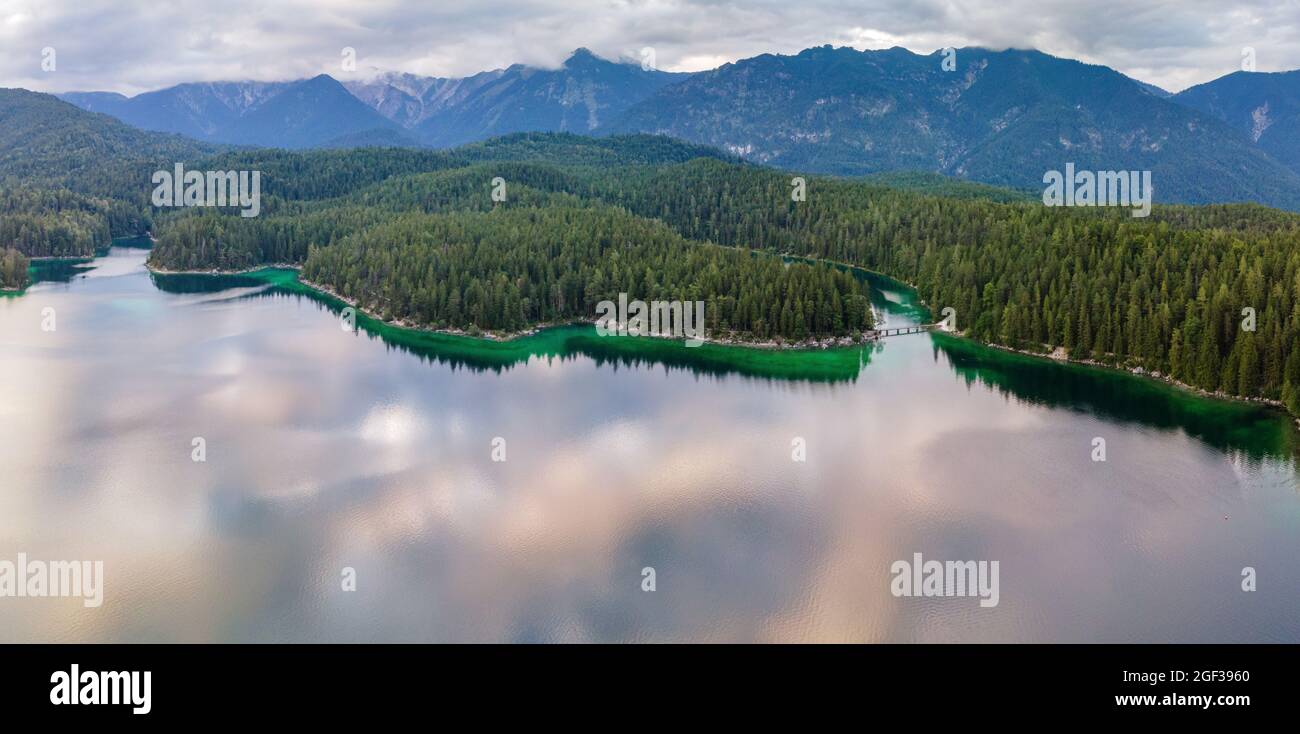 Eibsee lake Bavarian region from Top Stock Photo - Alamy