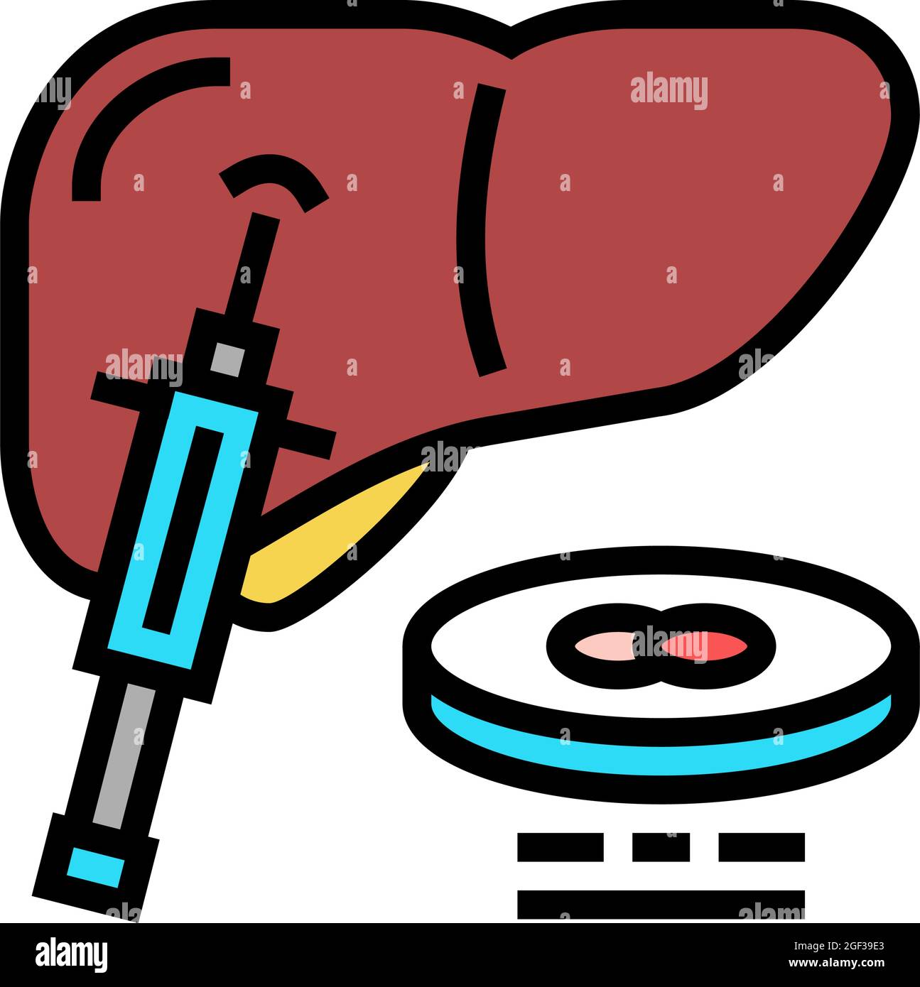 liver biopsy color icon vector illustration Stock Vector Image & Art