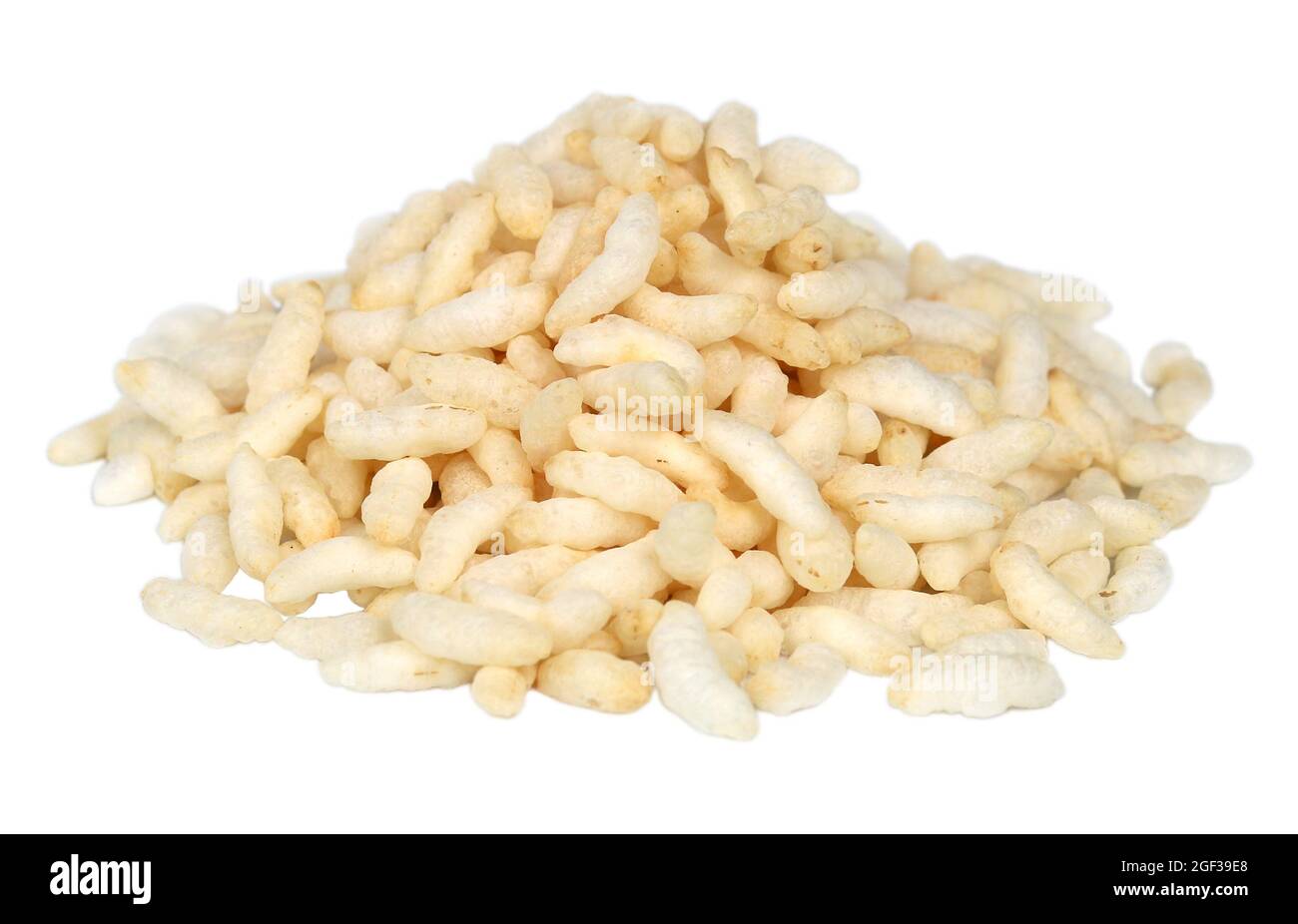 Puffed rice isolated on white background Stock Photo - Alamy