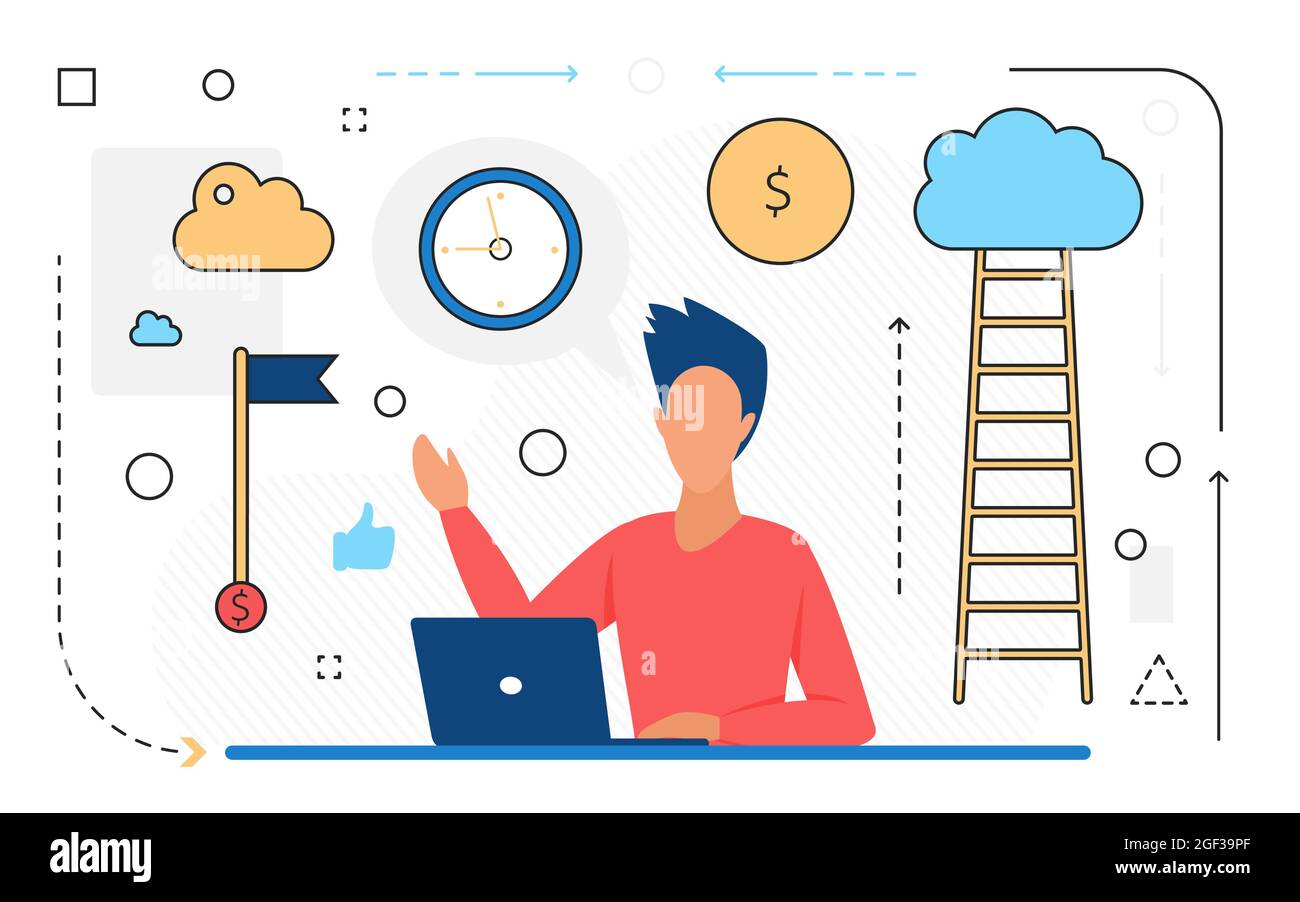 Business people work on success solution, successful time management ...