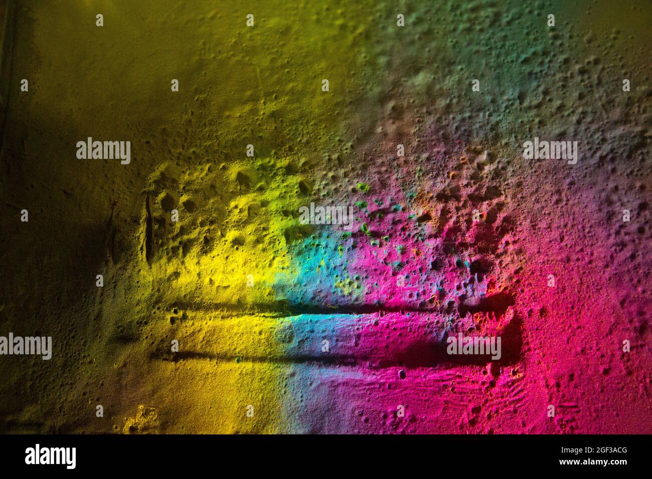 Abstract view with basic color pigments, magenta, yellow and cyan Stock ...