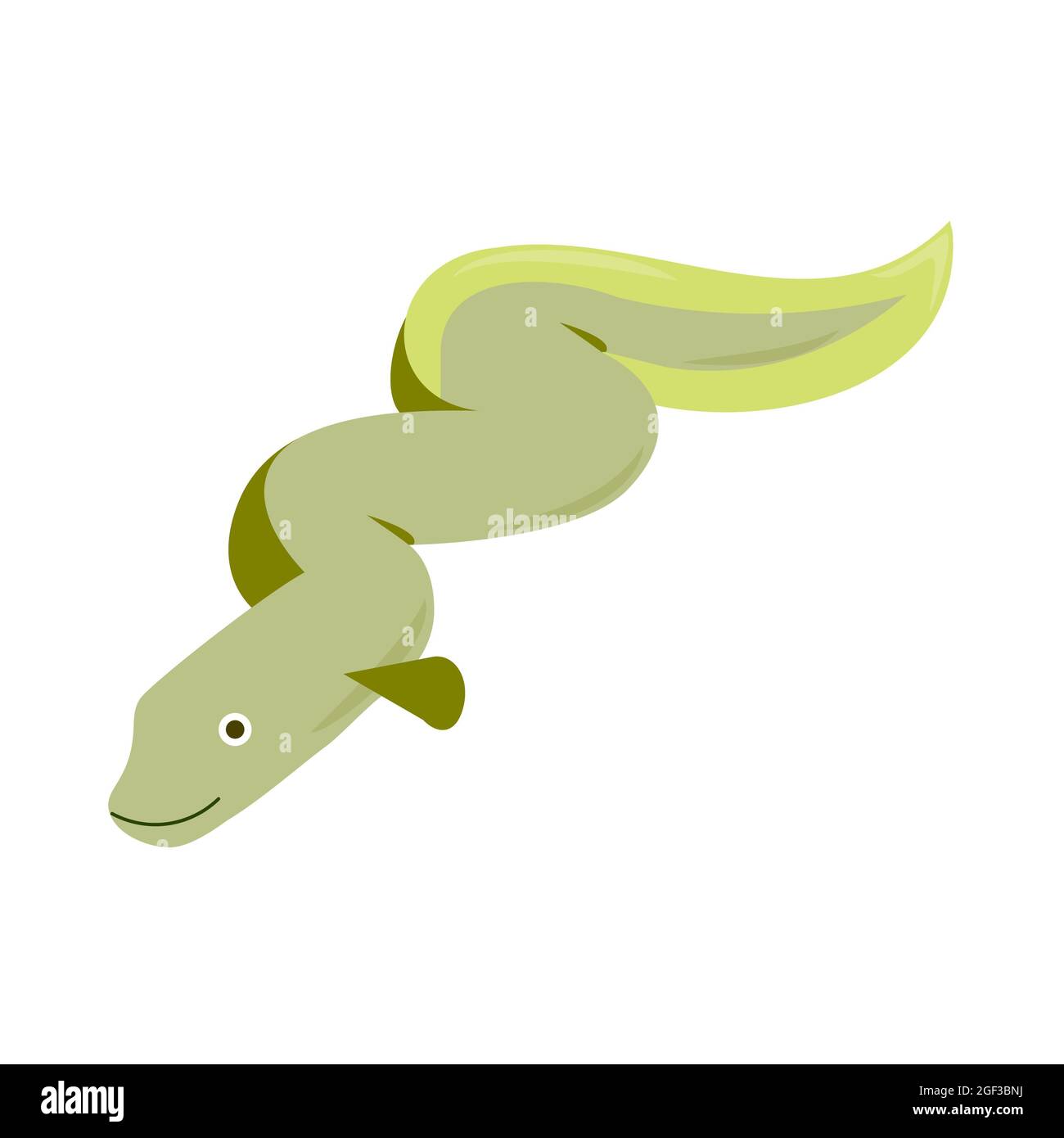 Sea eel flat icon. Pictogram for web. Simple symbol isolated on white ...