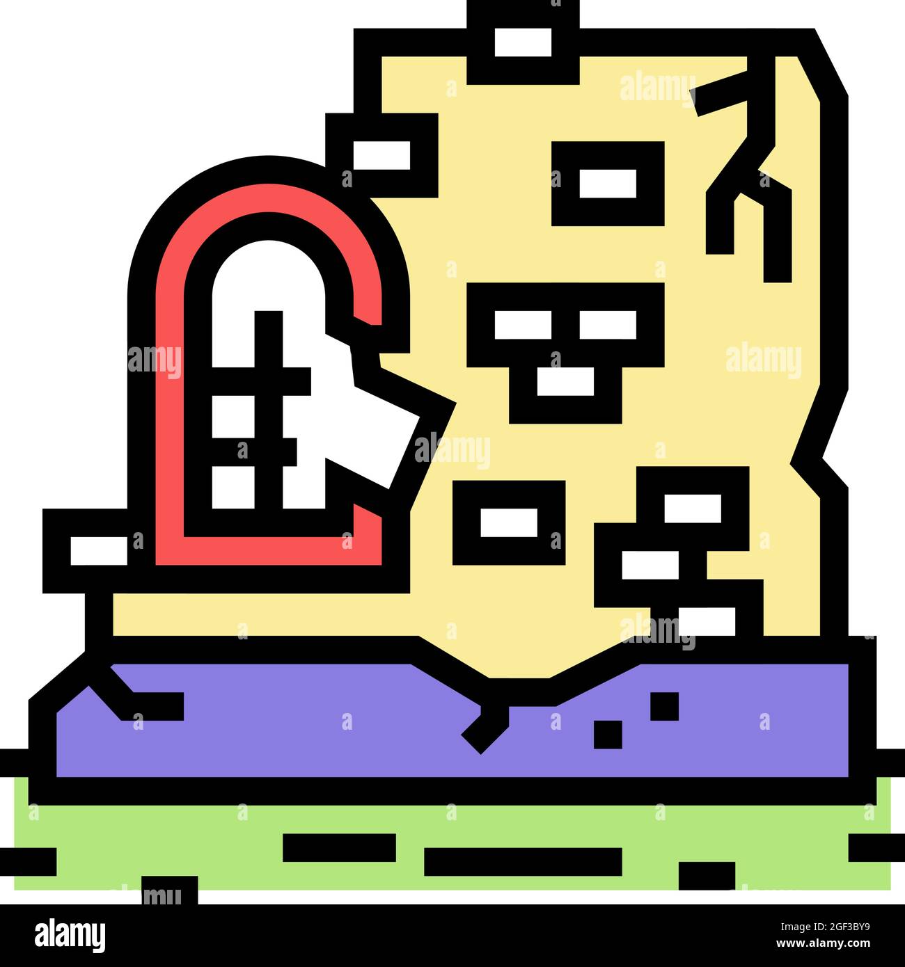 ancient ruins color icon vector illustration Stock Vector Image & Art ...