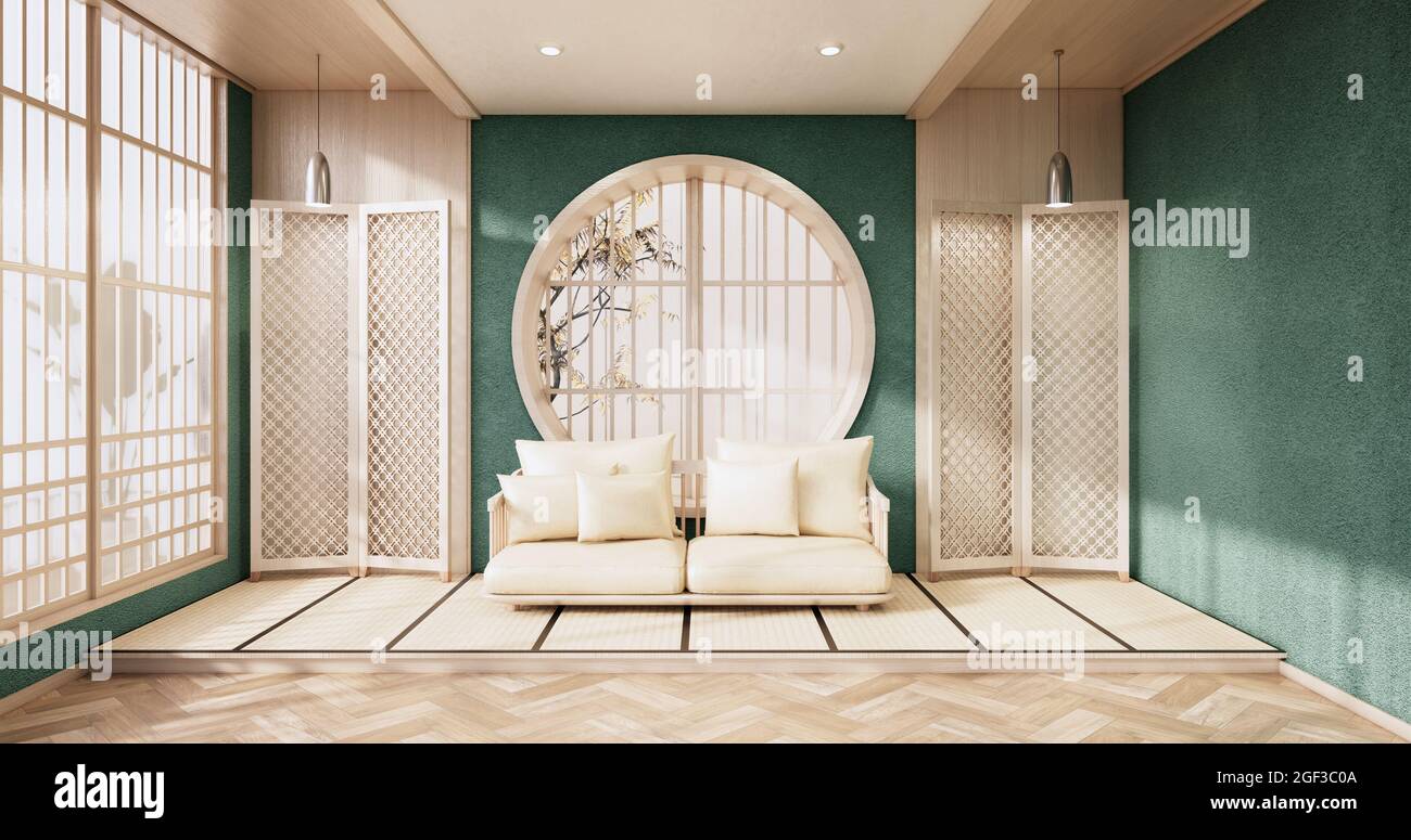 Mint Living Room Interior Design. 3D rendering Stock Photo - Alamy