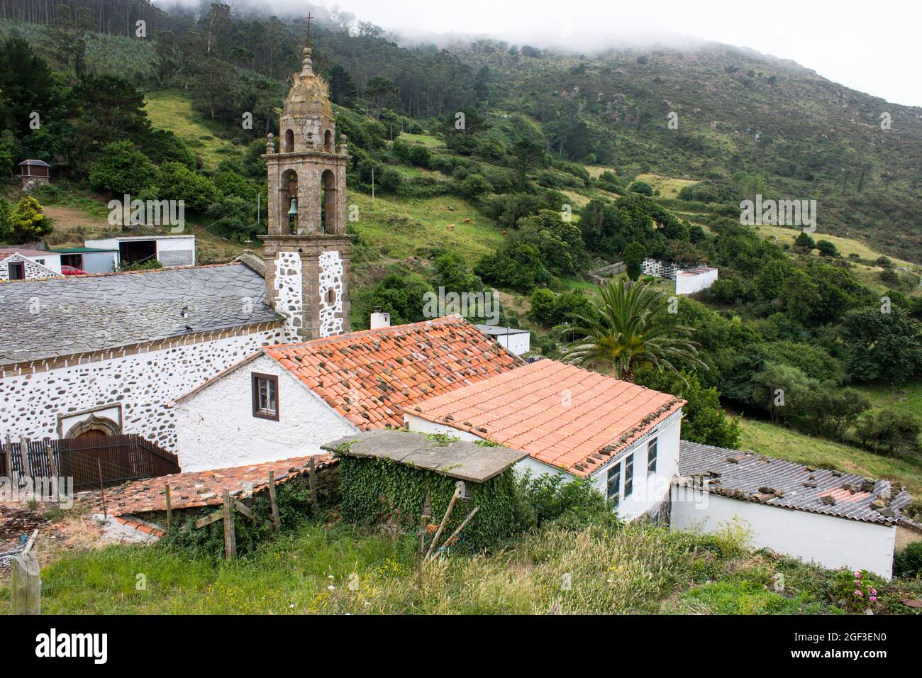 Cedeira, Spain. The shrine of Santo Andre de Teixido, a Galician pilgrimage site in Galicia Stock Photo