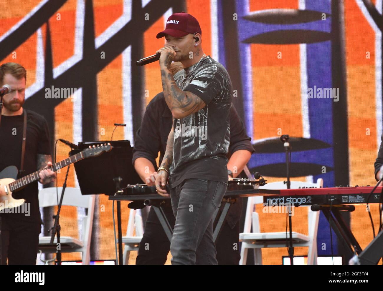 NEW YORK, NEW YORK - AUGUST 21: Kane Brown performs onstage during We Love NYC: The Homecoming Concert Produced by NYC, Clive Davis, and Live Nation on August 21, 2021 in New York City. (Photo by John Atashian) Stock Photo