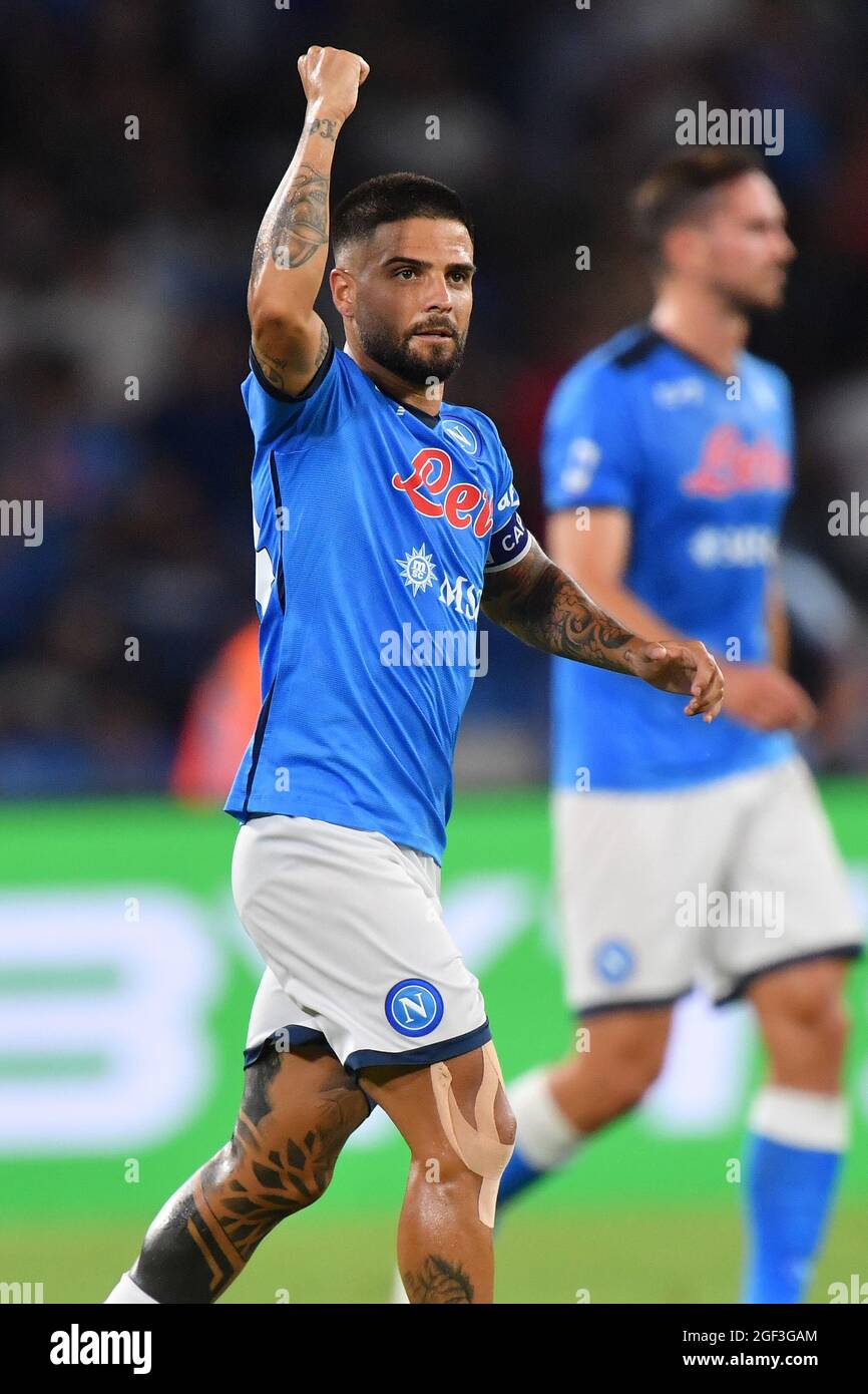 Lorenzo Insigne of SSC Napoli celebrates scoring their side's