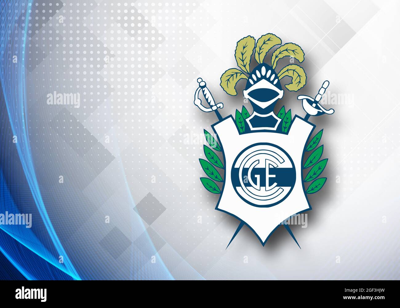 Coat of arms FC Gimnasia y Esgrima La Plata, Buenos Aires Argentine  football club Stock Photo - Alamy
