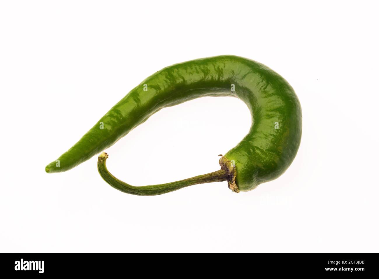 green chili pepper isolated on white background Stock Photo - Alamy