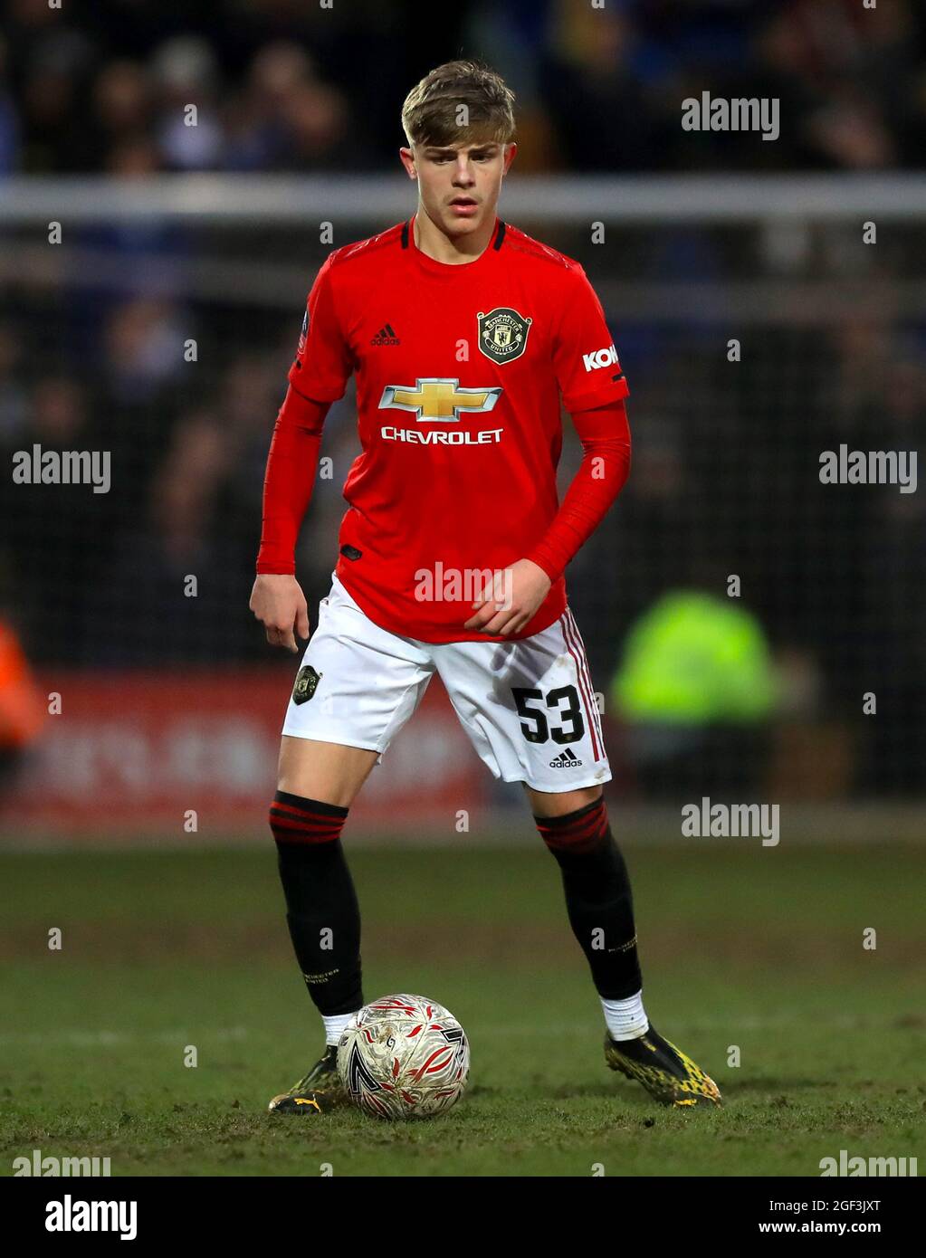 File photo dated 26-01-2020 of Manchester United's Brandon Williams during the FA Cup fourth round match at Prenton Park, Birkenhead. Issue date: Monday August 23, 2021. Stock Photo