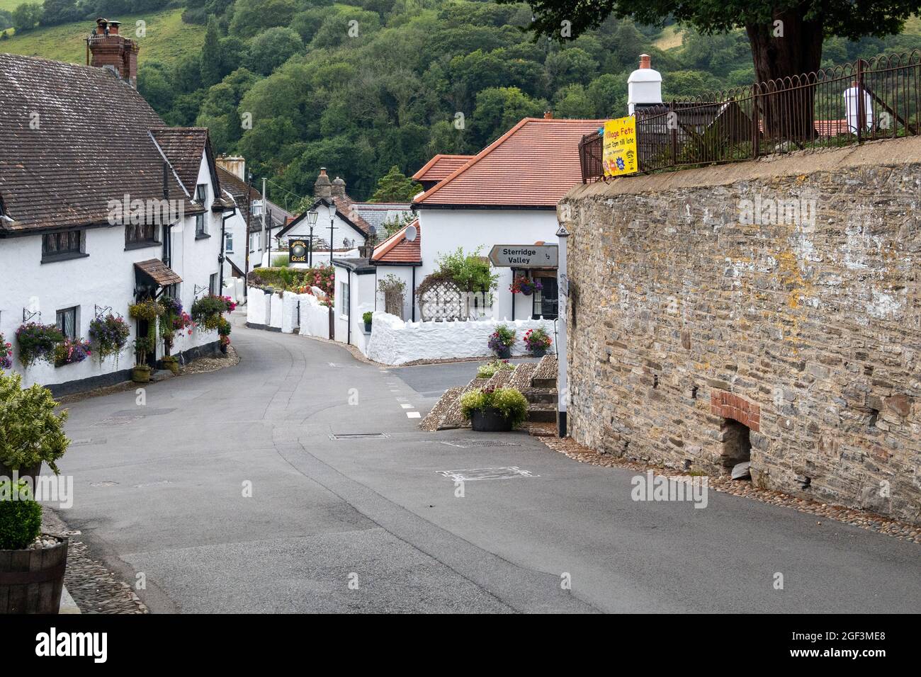 BERRYNARBOR, DEVON, UK - AUGUST 17 : View of the scenic village of Berrynarbor in Devon on August 17, 2021 Stock Photo