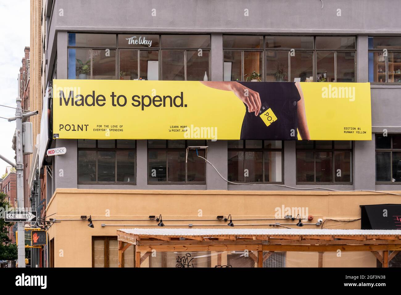 A billboard in Soho in New York advertises the premium debit card ...