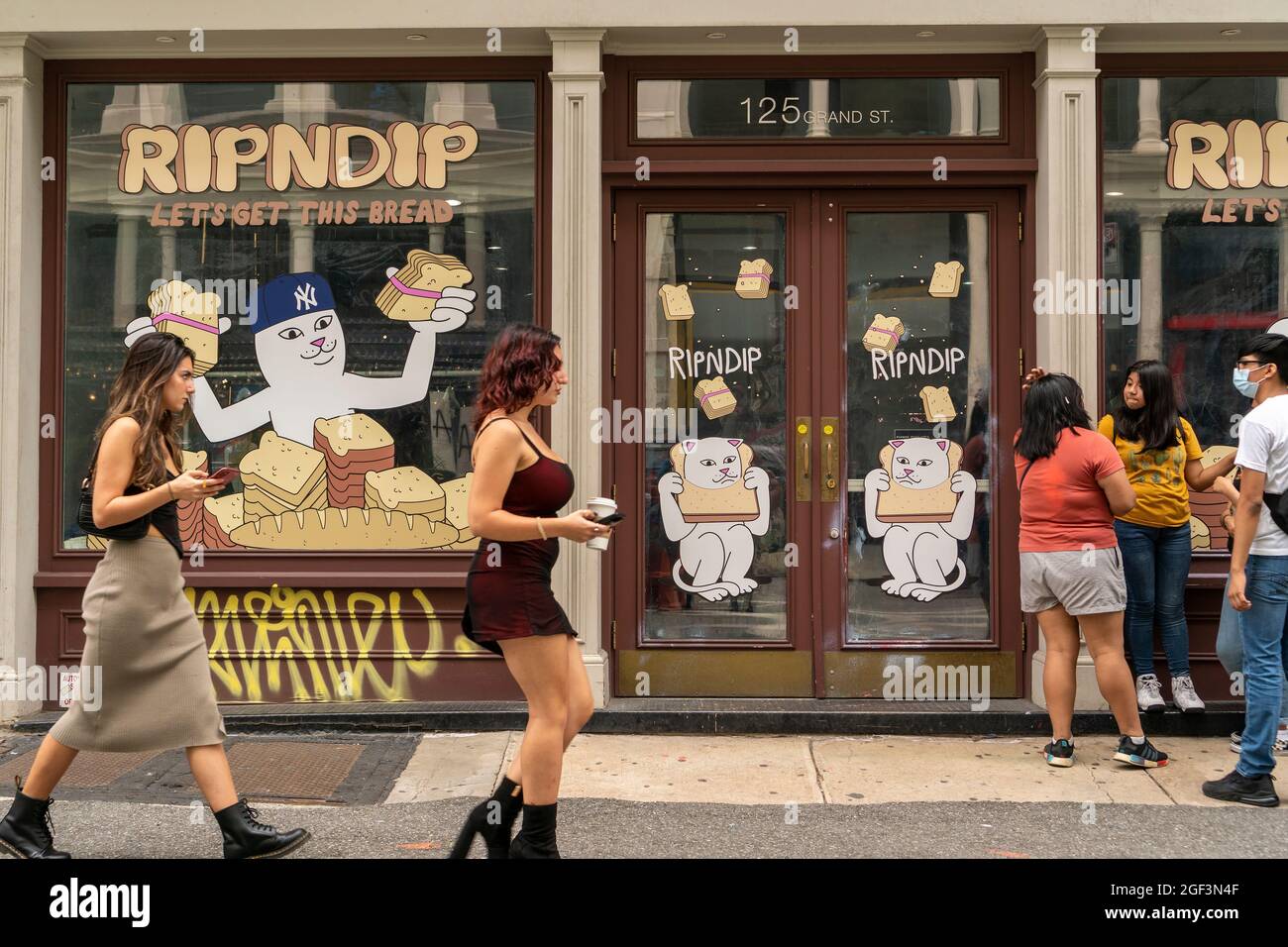 Pop-up store for Ripndip, a streetwear apparel company, in Soho in New York  on Saturday, August 14, 2021. (© Richard B. Levine Stock Photo - Alamy