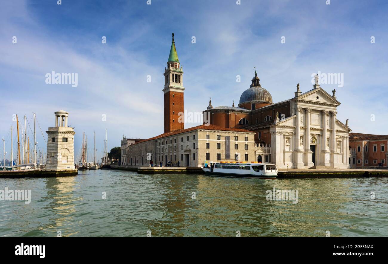 Church San Giorgio Maggiore in Venetian Lagoon Stock Photo