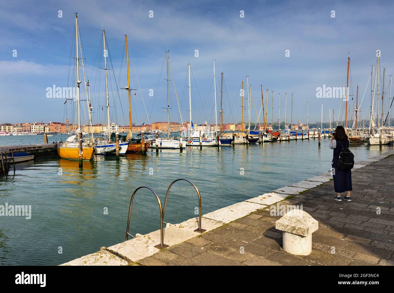 Taking pictures in Venice, Italy Stock Photo