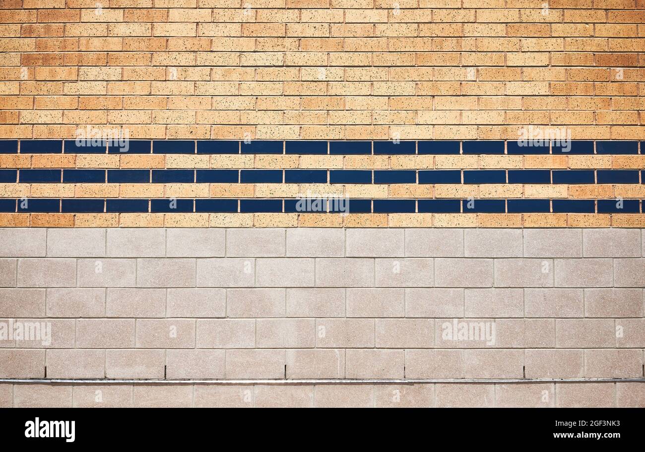 Building brick and tile wall background. Stock Photo