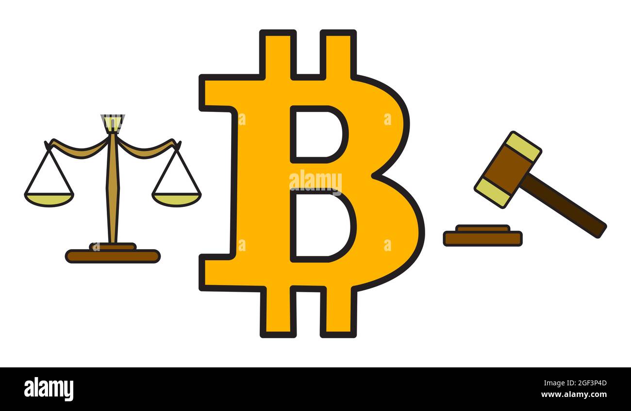 Illustration of a bitcoin regulation concept Stock Photo Alamy