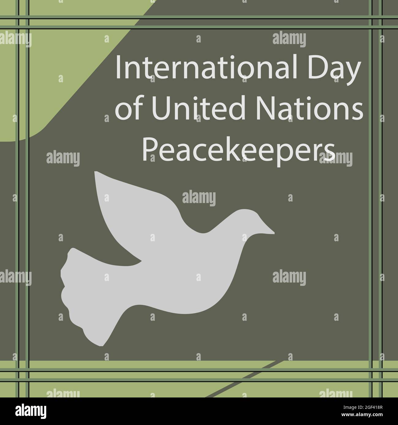 International Day of United Nations Peacekeepers. Stock Vector