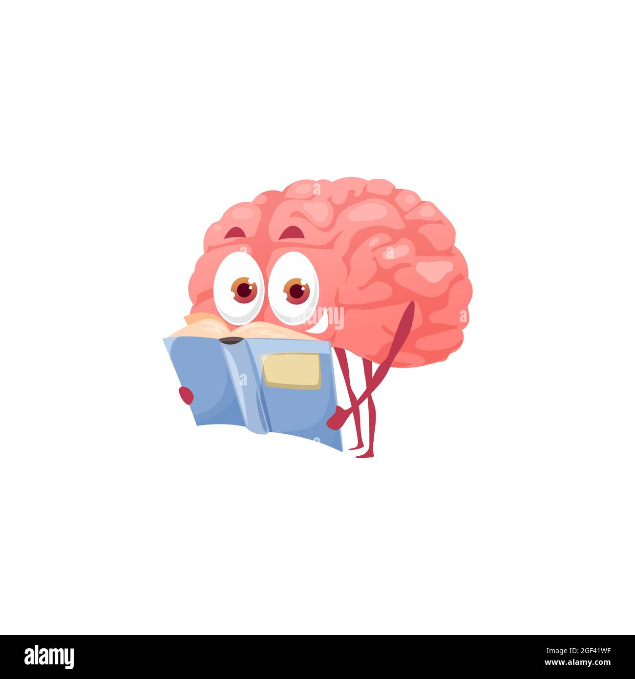 Brain emoticon reading book, mental health, development of creativity,  thinking and patience isolated flat cartoon character. Vector mind  developing m Stock Vector Image & Art - Alamy