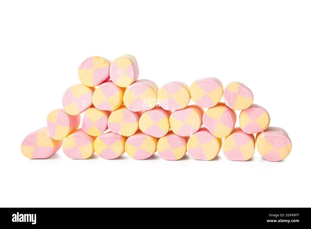 Tasty marshmallows on white background Stock Photo - Alamy